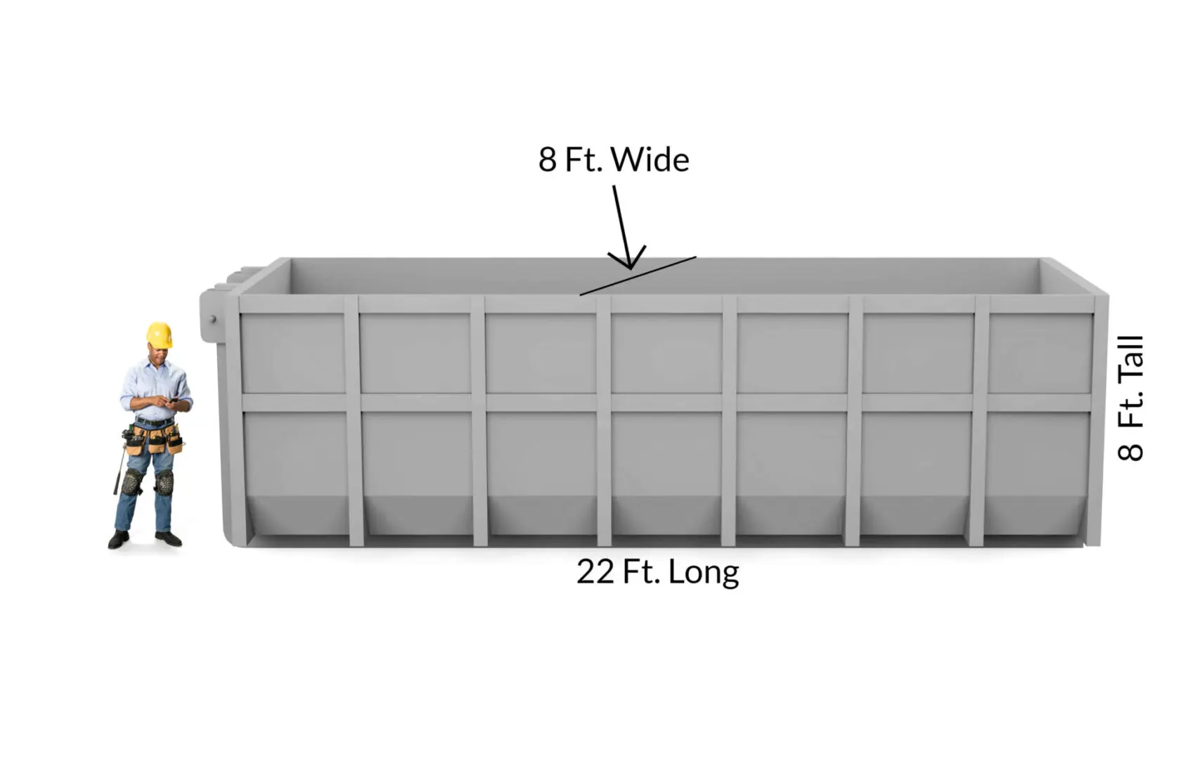 A large container with the length of it's side.